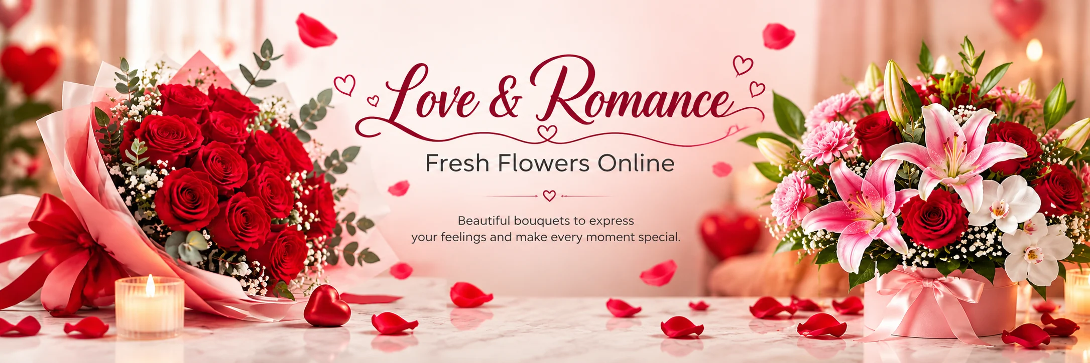 Love & Romance Fresh Flowers Online Fresh romantic flowers and bouquets for love and romance