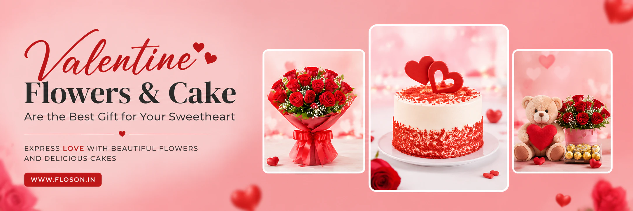 Valentine Flowers & Cake are Best Gift for Your Sweetheart