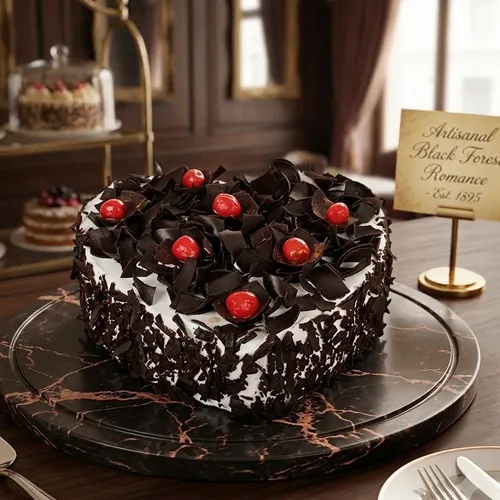 1 kg Heart Shape Blackforest Cake 1 kg Heart Shape Blackforest Cake