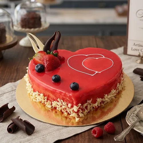 1 kg Heart Shape Strawberry Cake 1 kg Heart Shape Strawberry Cake