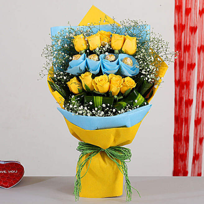 Sunny Choco Rose Bouquet