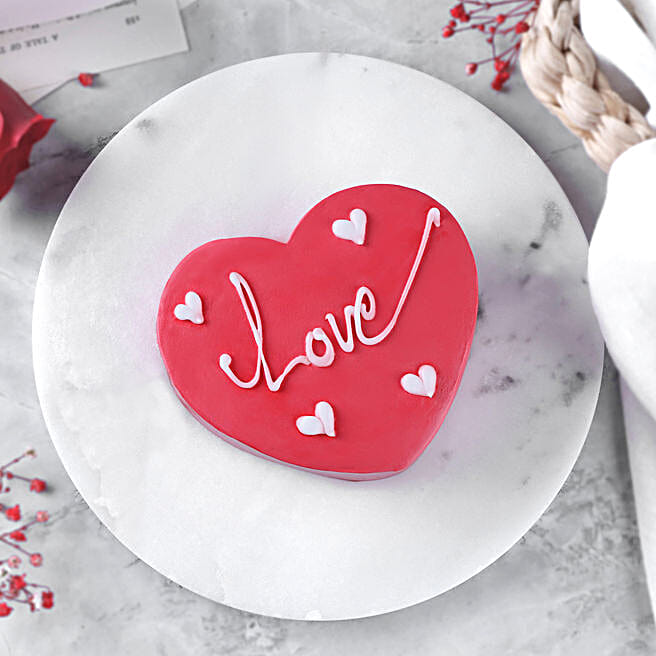 Heart Shape Chocolate Cream Cake