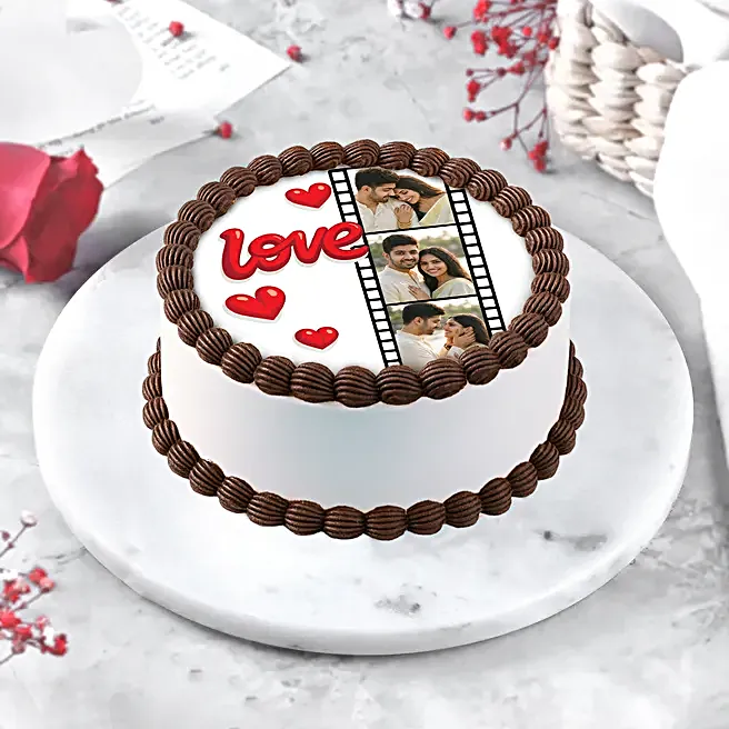Personalized Chocolate Photo Cake- 250 gm