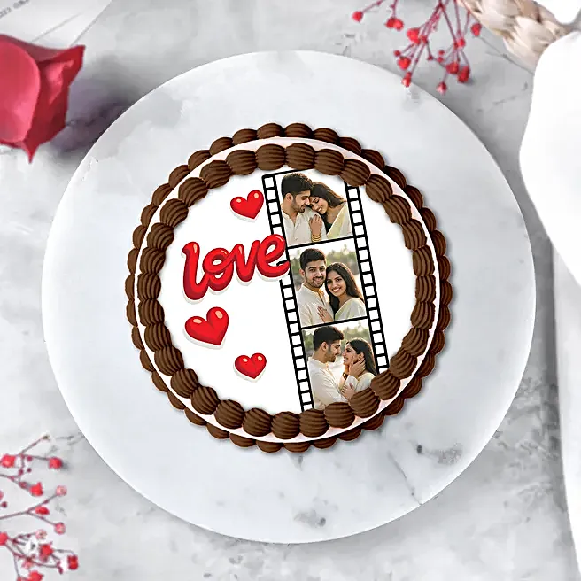 Personalized Chocolate Photo Cake- 250 gm