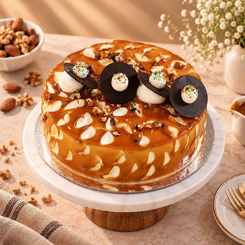 Crunchy Caramel Walnut Cake- 500 gm Crunchy Caramel Walnut Cake- 500 gm