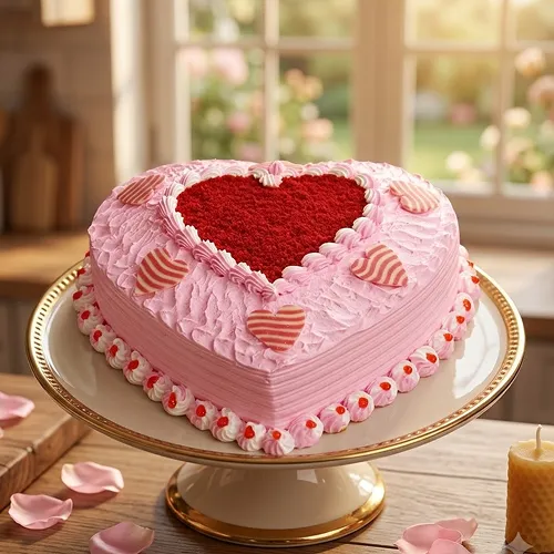 Heart Shape Strawberry Cake Heart Shape Strawberry Cake