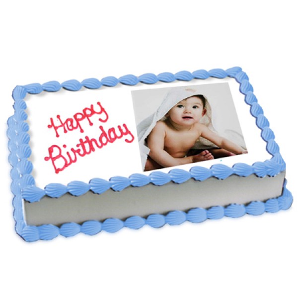 2kg Photo Cake Vanilla Sponge Eggless