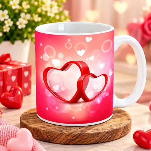 3D Love Hearts Printed Ceramic Coffee Mug 3D Love Hearts Printed Ceramic Coffee Mug