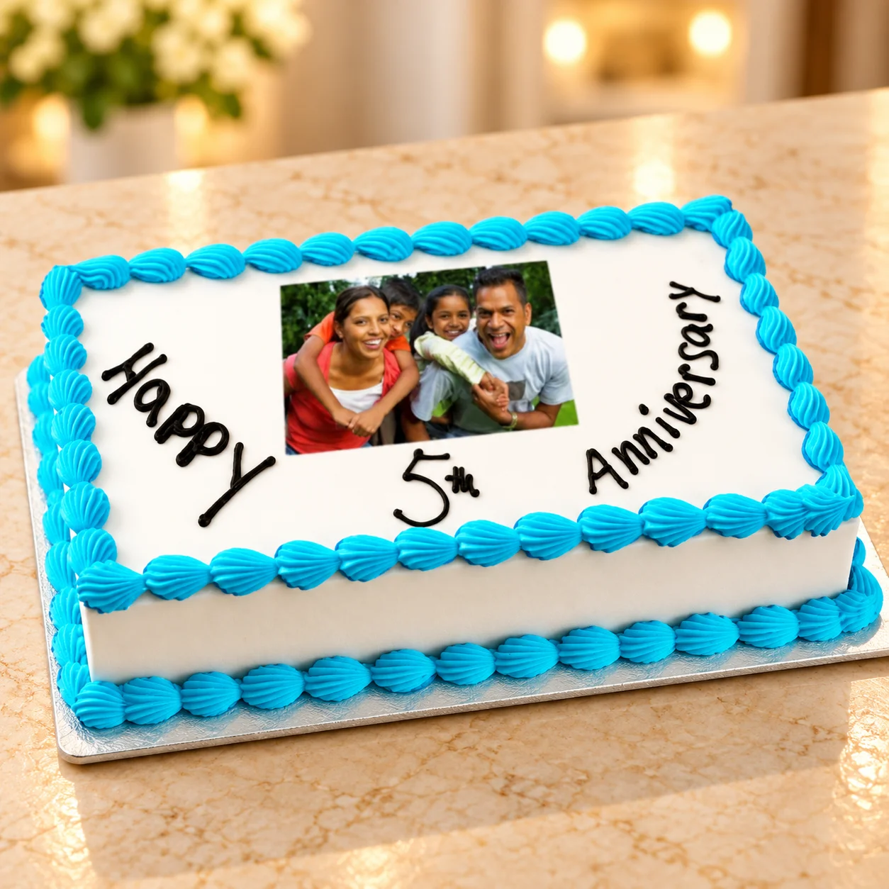 5th Anniversary Photo Cake 2kg