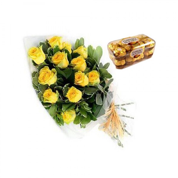 Yellow roses and rocher Yellow roses and rocher