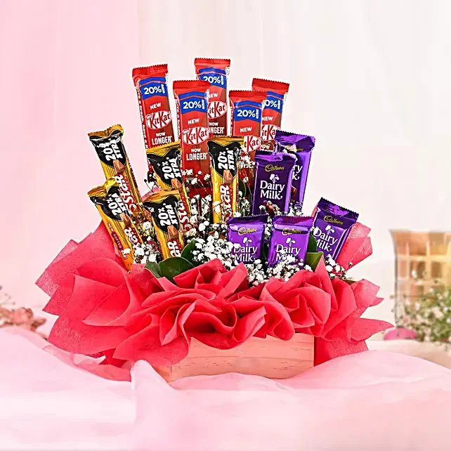 Assorted Chocolates Surprise Arrangement