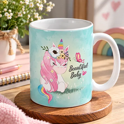 Beautiful Baby Quote Printed Ceramic Mug for Little Sister Beautiful Baby Quote Printed Ceramic Mug for Little Sister