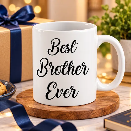 Best Brother Ever Stylish Text Printed Ceramic Mug Best Brother Ever Stylish Text Printed Ceramic Mug