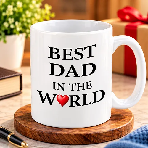 Best Dad in the World Quote Printed Ceramic Coffee Mug Best Dad in the World Quote Printed Ceramic Coffee Mug