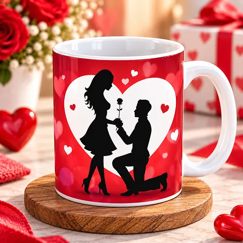 Boy Purposing His Girl Romantic Love Ceramic Coffee Mug Boy Purposing His Girl Romantic Love Ceramic Coffee Mug