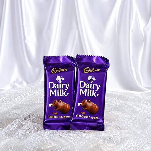 Colorful Mixed Roses & Dairy Milk Delight Bouquet_B