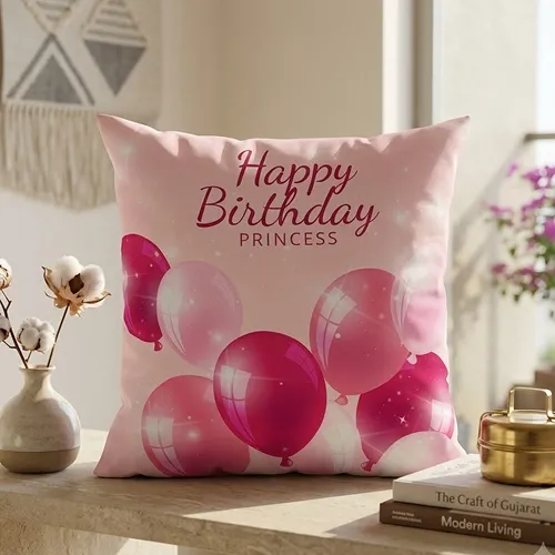 Cute Birthday cushion 12x12in