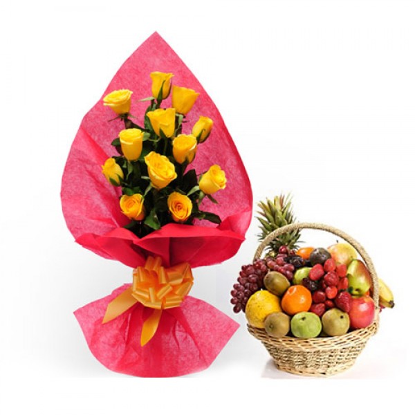 Yellow Roses N Fruits Yellow Roses N Fruits