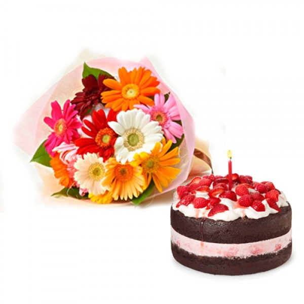 Mix Gerberas N Cake