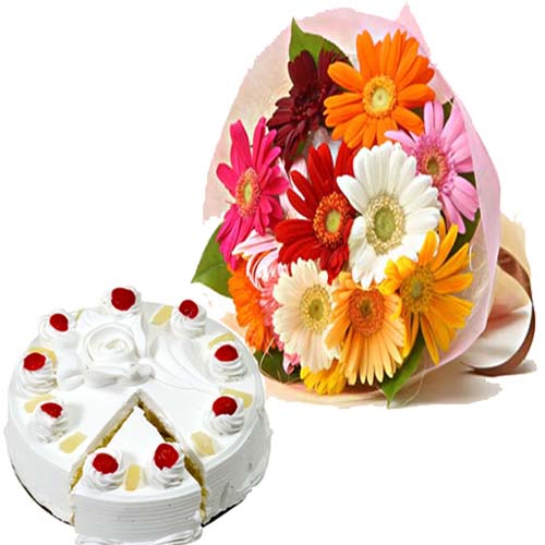 Pineapple cake with Flowers