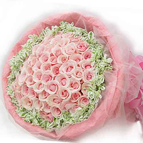 Pink Roses Bunch