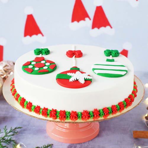 1 Kg Xmas Tree Ornaments Cake