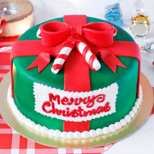 1 Kg Christmas Designer Gift Cake
