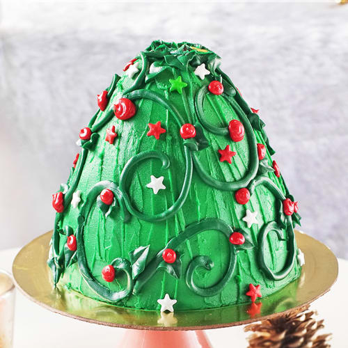 500 gm Xmas Tree Chocolate Cake