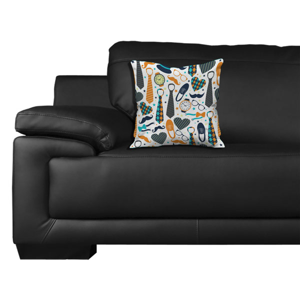 Daddy Illustrator Things Satin Cushion Cover (12X12, White)