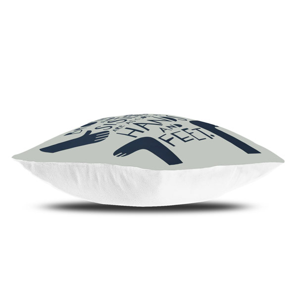 Brother & Sister Quote Printed Satin Cushion Cover, Blue/White