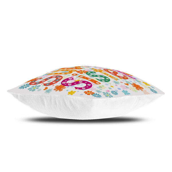 Super Sister Quote Printed Satin Cushion Cover, White