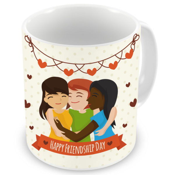 Cartoon Girls Friends Printed Ceramic Mug