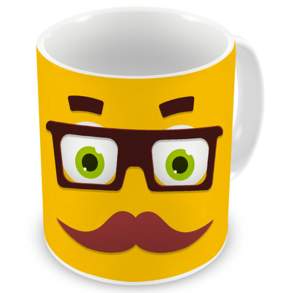 Illustrator Man Friends Gift for Birthday, Friendship day Ceramic Coffee Mug, Yellow