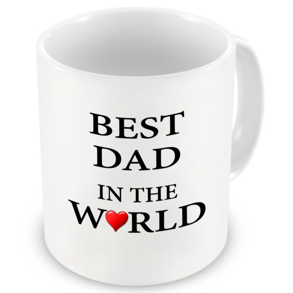 Best Dad in the World Quote Printed Ceramic Coffee Mug