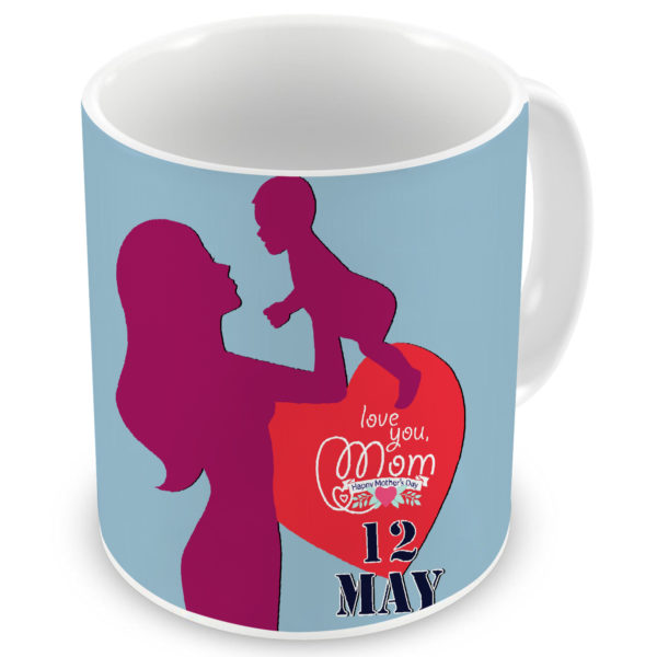 Love you Mom Quote Printed Ceramic Coffee Mug