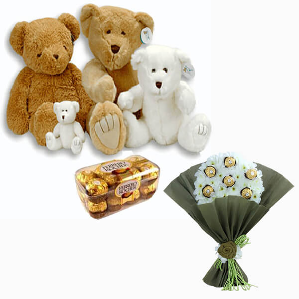 Lovely Teddy & Chocolates Combo