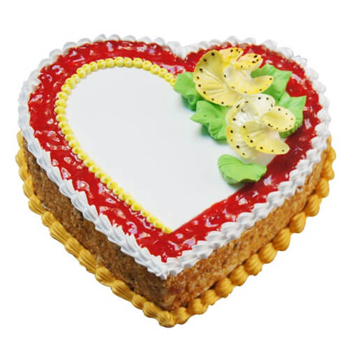 Heart shape butterscotch cake Heart shape butterscotch cake