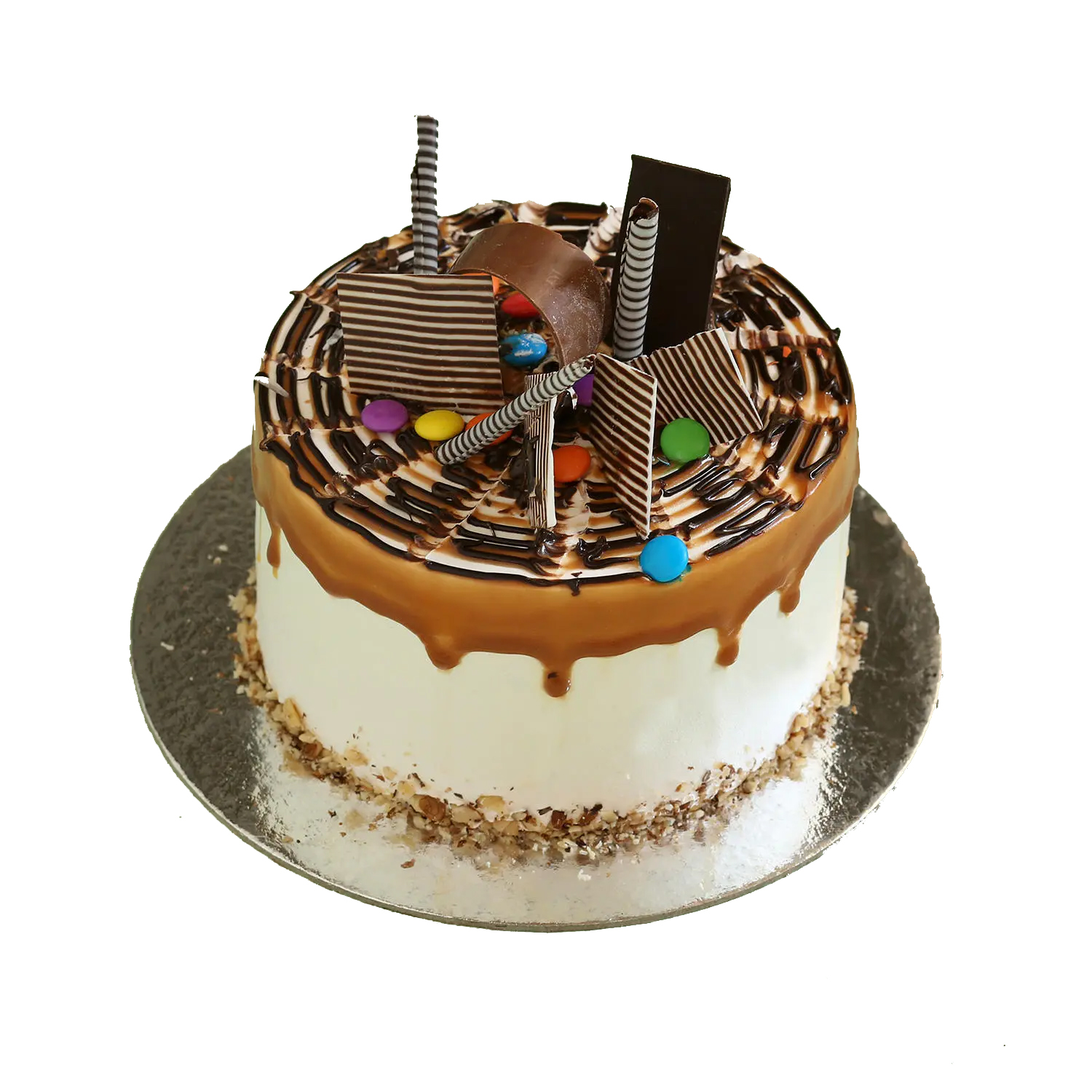 Gems Sprinkled Caramel Cake- 500 gm Gems Sprinkled Caramel Cake- 500 gm