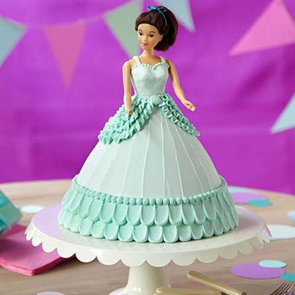 Cool Blue Barbie Cake 2kg
