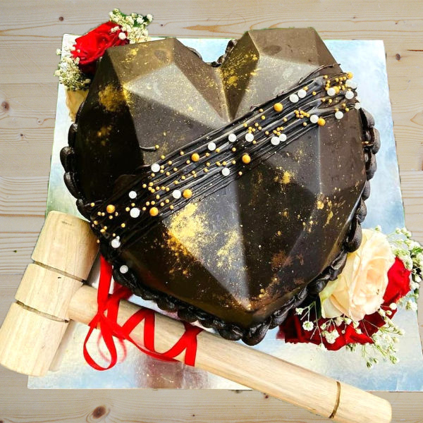 Sparkling Chocolate Pinata Cake