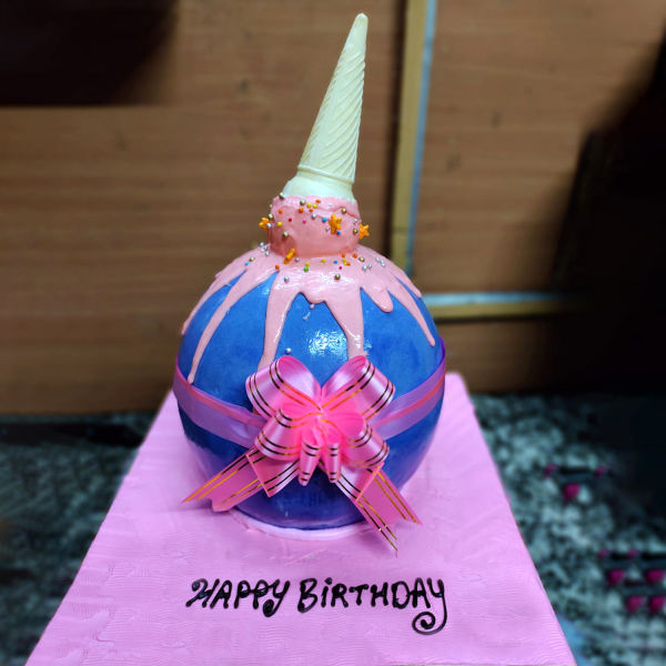 Strawberry Drip Pinata Cake