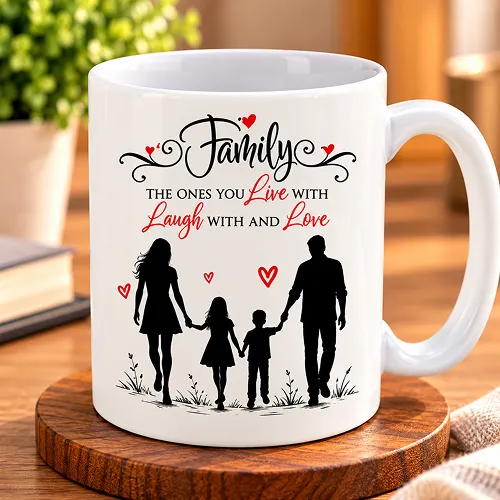 Family Love Quote Printed Ceramic Coffee Mug Family Love Quote Printed Ceramic Coffee Mug