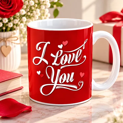 Fashion Text I Love You Printed Ceramic Coffee Mug Fashion Text I Love You Printed Ceramic Coffee Mug