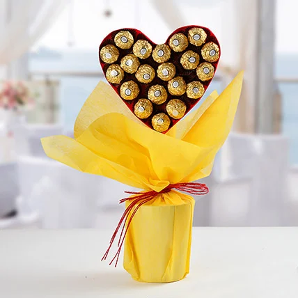 Ferrero Rocher Heart Bouquet Ferrero Rocher Heart Bouquet