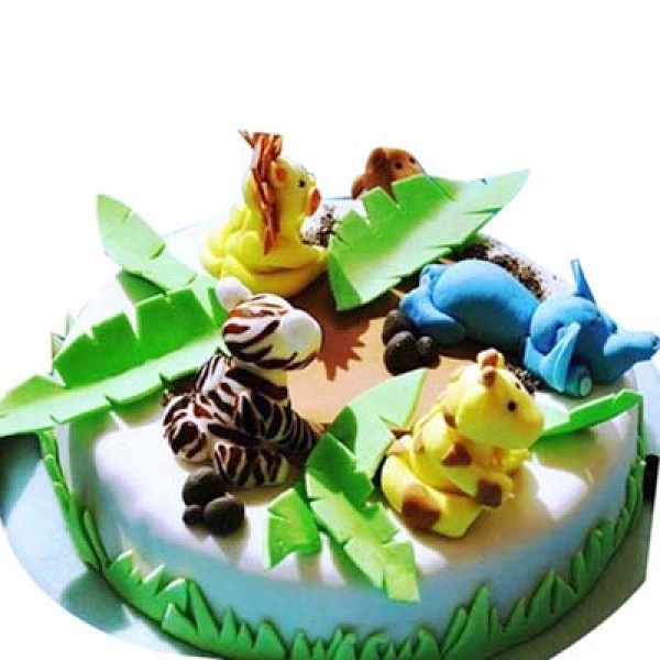 Fluffy Mix animal cake