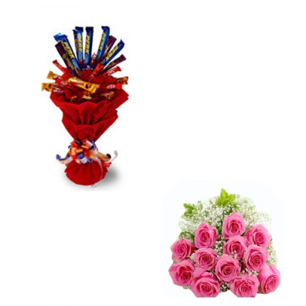 Assorted Chocolate Wrapped Bouquet