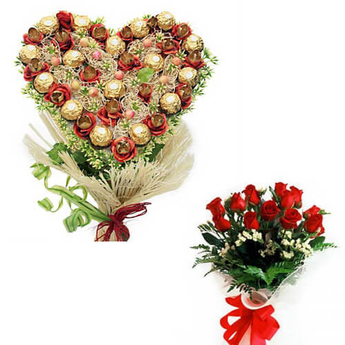 Heart Shaped Chocolate Bouquet