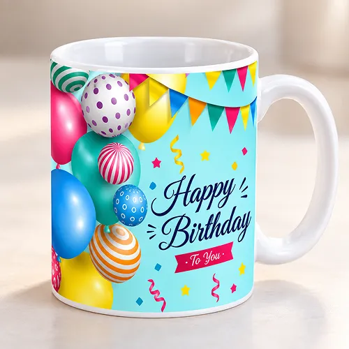 Happy Birthday Quote Printed Ceramic Mug Happy Birthday Quote Printed Ceramic Mug
