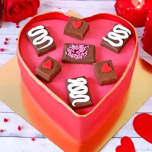 Heart Chocolatey Cake (Eggless) (1Kg)
