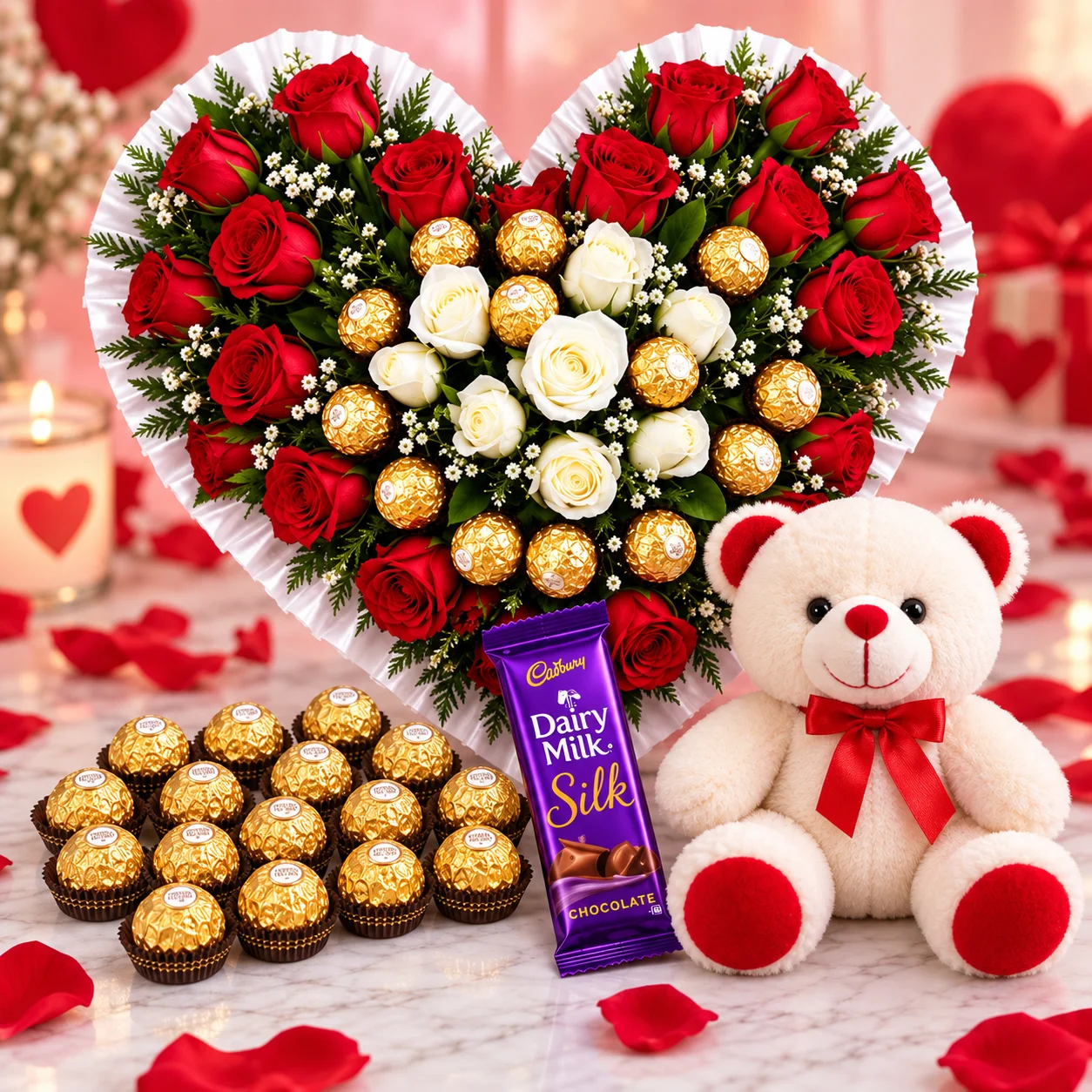 Heart of Roses & Chocolates Heart of Roses & Chocolates